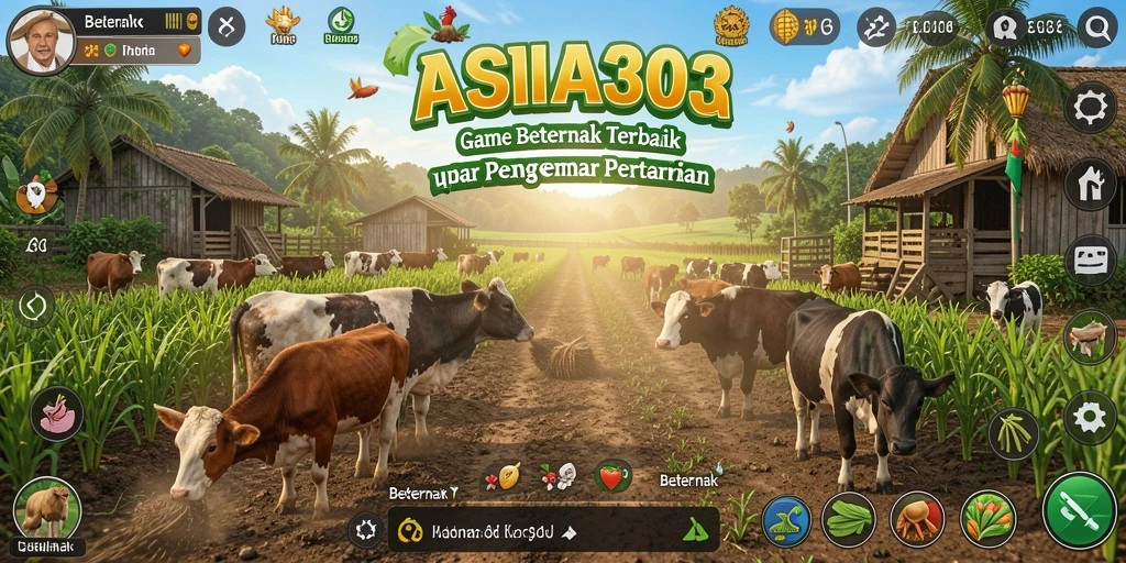 Antarmuka yang menarik dan fungsional saat bermain Beternak.
