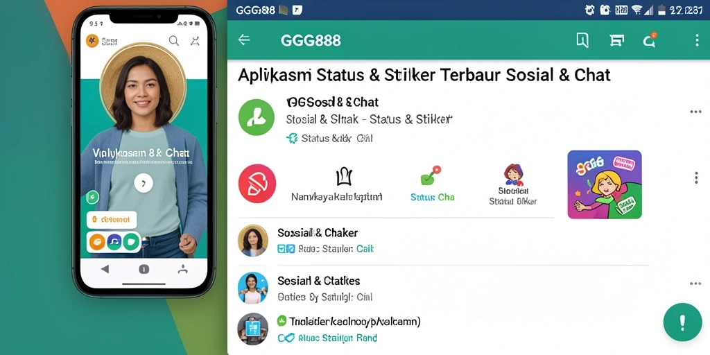 Antarmuka aplikasi GGG888 menampilkan berbagai stiker menarik.