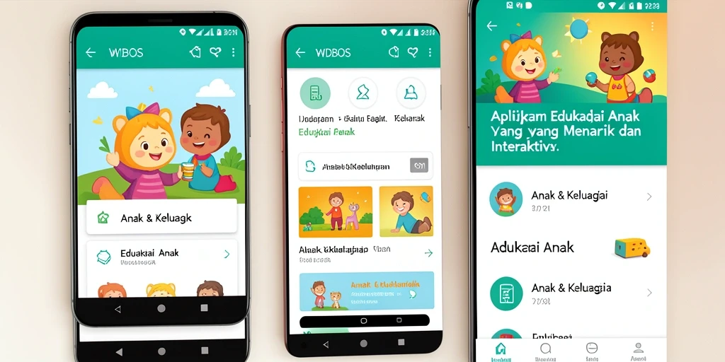 Tampilan antarmuka interaktif WDBOS untuk Edukasi Anak.