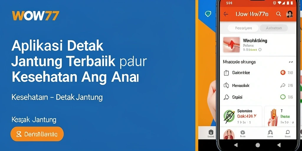 Tampilan antarmuka aplikasi WOW77 yang memudahkan pemantauan detak jantung.